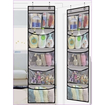 Household hanging storage bag behind the door multi-grid dormitory bedroom multi-functional classification mesh shoe storage hanging bag