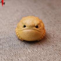 Solid bamboo carving dragon blood gold wire bamboo gold fortune golden toad ornaments toy with polygonatum root carving carving accessories