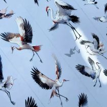 Crane high-end elegant decoration black and white exquisite ancient Chinese style new Chinese style retro diy landscaping tape material