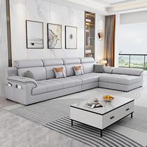 Guijufei cotton and linen generation fabric sofa living room 2 living room small VTT apartment simple modern Foshan home 204 new cat scratch department