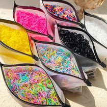 500Pcs Set Girls Colorful Elastic Disposable Soft Rubber Ba