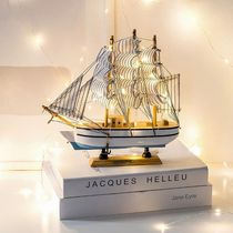 New Wooden Sailboat Model Office Living Room Decoration Craf
