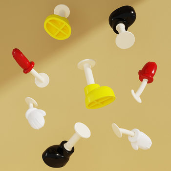 New decorative dopamine hand and foot tissue box trash can
