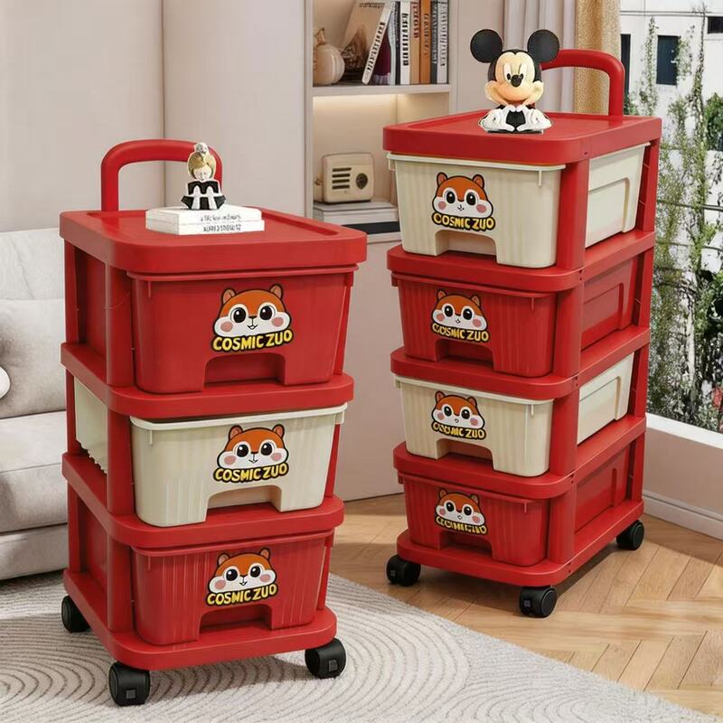 Dopamine Drawer-Style Floor-Standing Living Room Mobile Storage Cabinet Under-Table Storage Cabinet Push-Pull Cartoon-Style Snack Trolley Dopamine Drawer-Style Floor-Standing Living Room Mobile Storage Cabinet Under-Table Storage Cabinet Push-Pull Cartoon-Style Snack Trolley