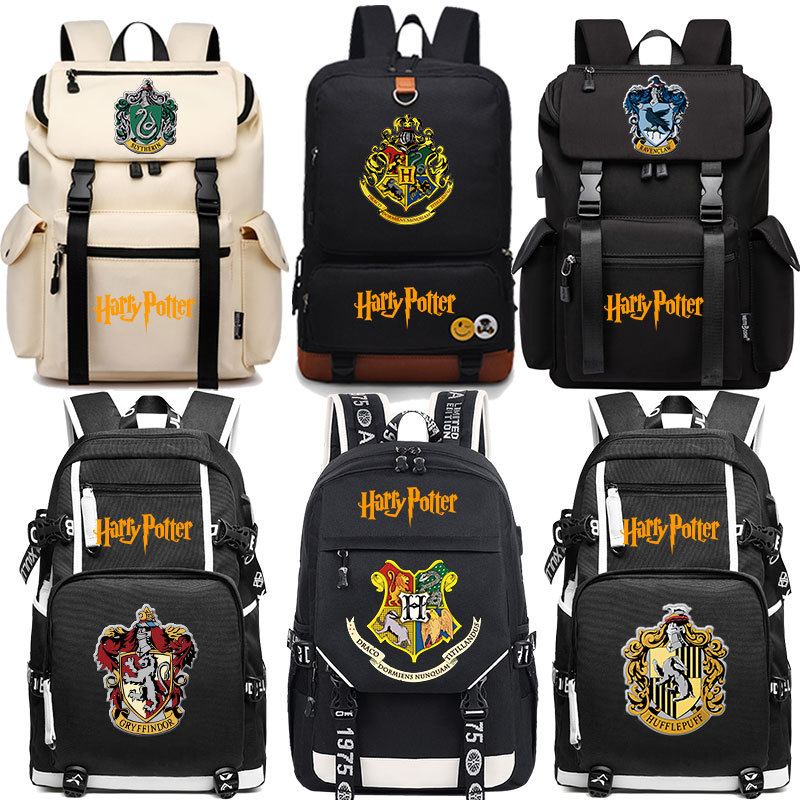 Harry Potter Peripheral Schoolbags Gryffindor Hufflepuff Backpacks Junior High School Men and Women Casual Backpacks Travel Bags Harry Potter Peripheral Schoolbags Gryffindor Hufflepuff Backpacks Junior High School Men and Women Casual Backpacks Travel Bags