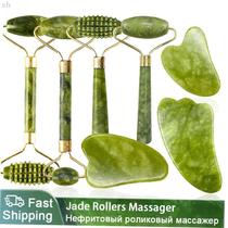 Face Massager Roller Gua sha Jade Store Scraper Roller massa