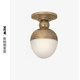 American VC1 1 pure copper glass ceiling lamp villa entry entrance corridor aisle bathroom lamp French strawberry lamp