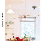 Vc1:1Griffin All-Copper American Retro Villa Dining Room Island Desk Linear Pendant Light Designer Lighting Fixture