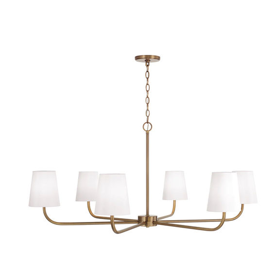 All-Copper American-Style Minimalist Retro Villa Dining Room Chandelier, Living Room Bedroom Dining Table Chandelier, Designer-Recommended Chandelier for High Ceilings