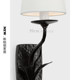 Vc1:1-Amalfi American Retro Villa Living Room Dining Room Bedroom Bedside Handmade Gold Foil Wall Lamp Designer Lamp