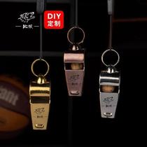 Northern Wolf Whistle Super Loud Sports Training Referee Special Whistle Pure Copper Metal Plated Real Gold Whistle Customized 065
