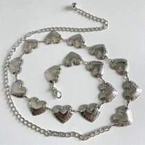 Vintage Women Waist Female Metallic Love-Heart Chain
