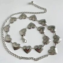 Vintage Women Waist Female Metallic Love-Heart Chain