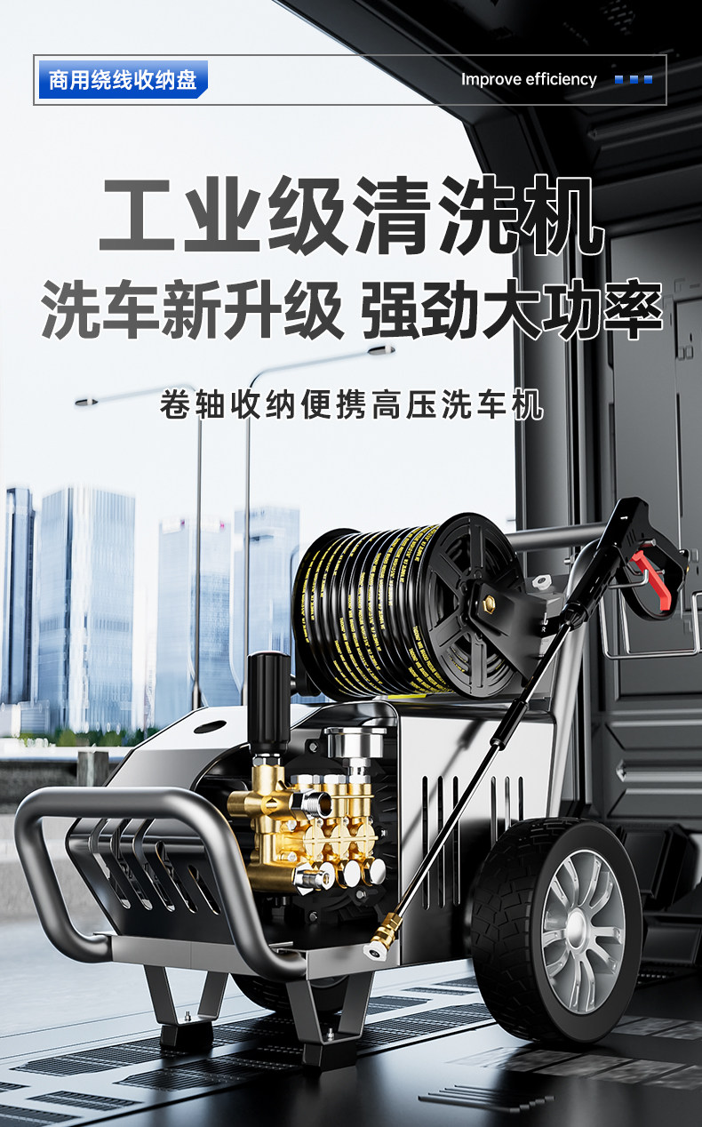 Автомойка 黑猫380v商用洗车机洗车店220v大功率超高压养殖场清洗机水枪水泵