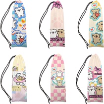 Line puppy cartoon cute badminton racket bag can be shouldered or carried with a drawstring badminton racket storage bag