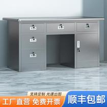 304 stainless steel desk computer desk employee operating table dust-free workshop laboratory medical workbench customization