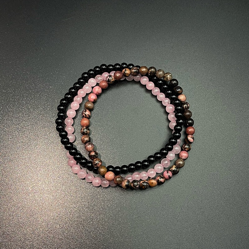 Vintage Veined Rhodochrosite Bracelet
