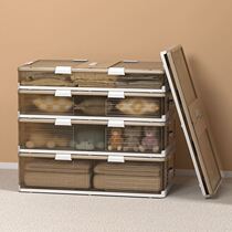 Japanese and Korean under-bed storage box ultra-thin door-opening mobile moisture-proof and leveling dormitory bedroom pants childrens clothing