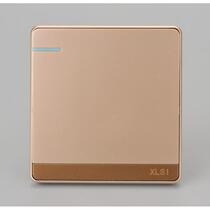 Champagne gold type 86 switch one open multi-control switch multi-control one open three-control midway switch panel