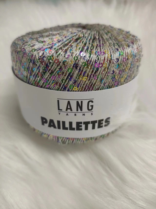 Lang Sequin Yarn Swiss Hand-Knitted Scarf Shawl Sweater Glitter Yarn 25g