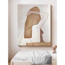 Niche art entrance corridor abstract background wall vertical bedroom wabi-sabi style character hanging painting living room decorative painting