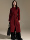 New Chinese style Ancora red cashmere coat jacket 2024 autumn and winter new style plate buckle double-sided woolen high-end coat for women