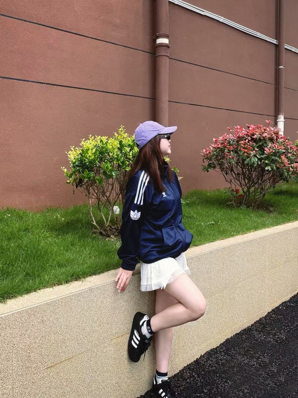 Adidas Trefoil Stand-Up Collar Polyester Fiber Single-Layer Jacket for Men and Women Jl8397 Jl8400 Jl8398