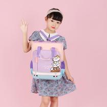 Hand-held book bag that can be carried on both shoulders lightweight art bag for primary and secondary school students childrens large-capacity study bag class homework bag