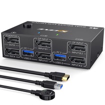 KVM Switch Dual Monitor DisplayPort 2 in 2 Out DP 1 4 KVM S