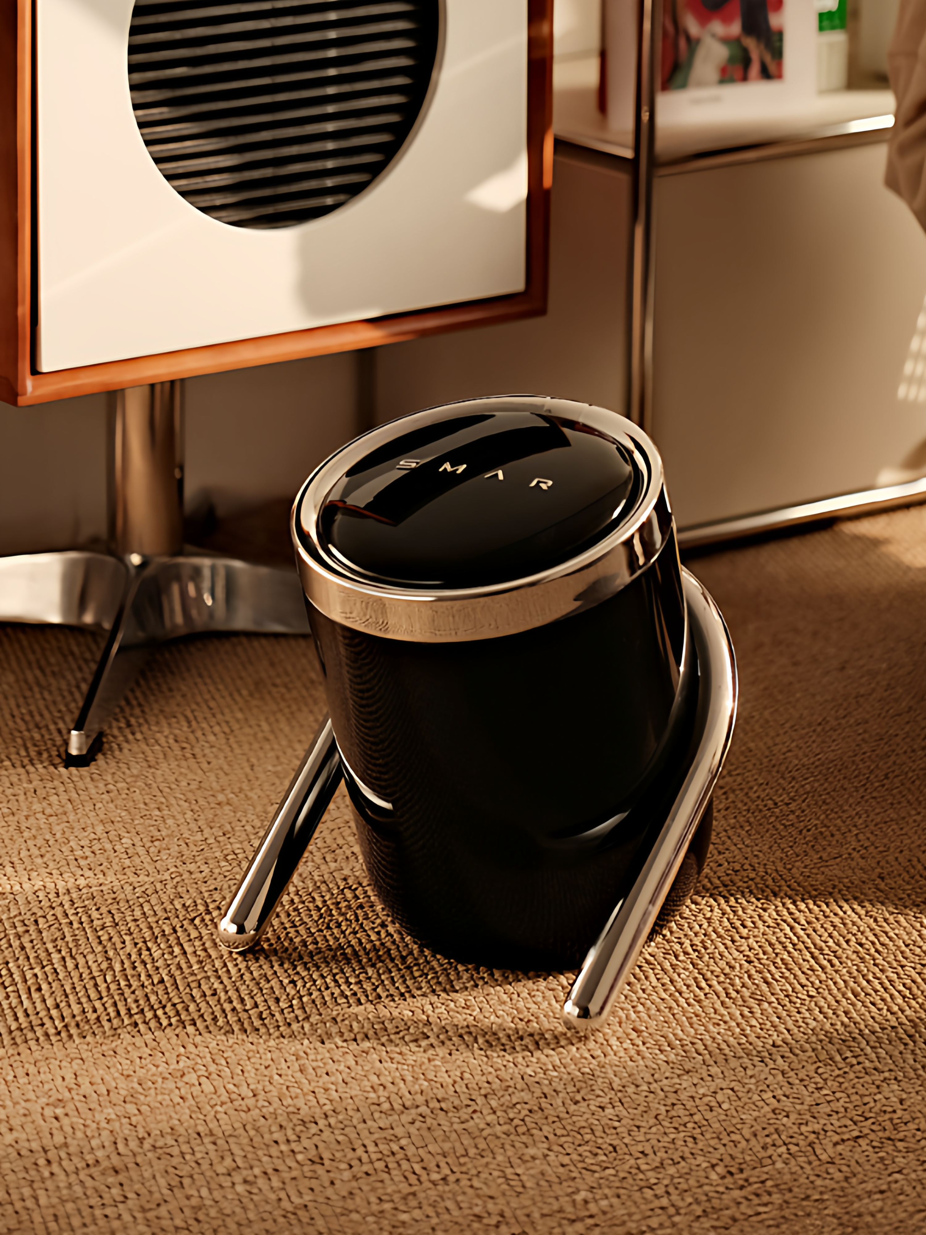 Retro Trash Can for Home Kitchen, Living Room, Bathroom, Bedroom, Tea Room, Toilet, Office, Guesthouse, Hotel Storage Bin