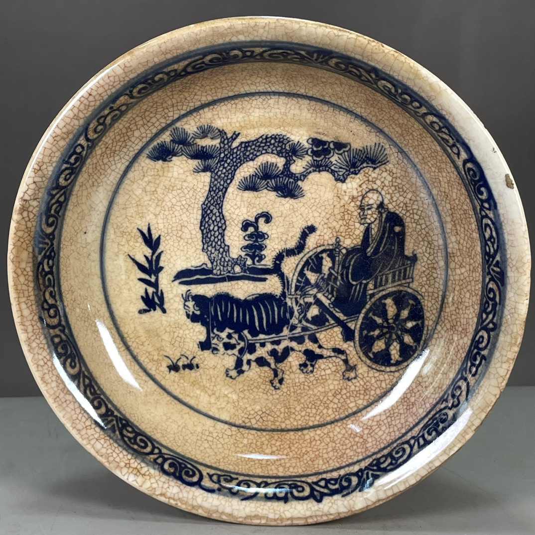 中国古美術・明宣德款青花缠枝花卉八方蒜头瓶・青花磁・純