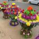 Flower Baskets for Worship, Artificial Flowers for Cemeteries, Qingming Festival Supplies, Flower Baskets for Ancestor Worship, Grave Offerings, Cemetery Flower Baskets