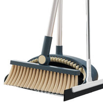 Luogang Modi blue soft broom double-layer Lupan tooth dustpan wiper three-piece broom set broomstick