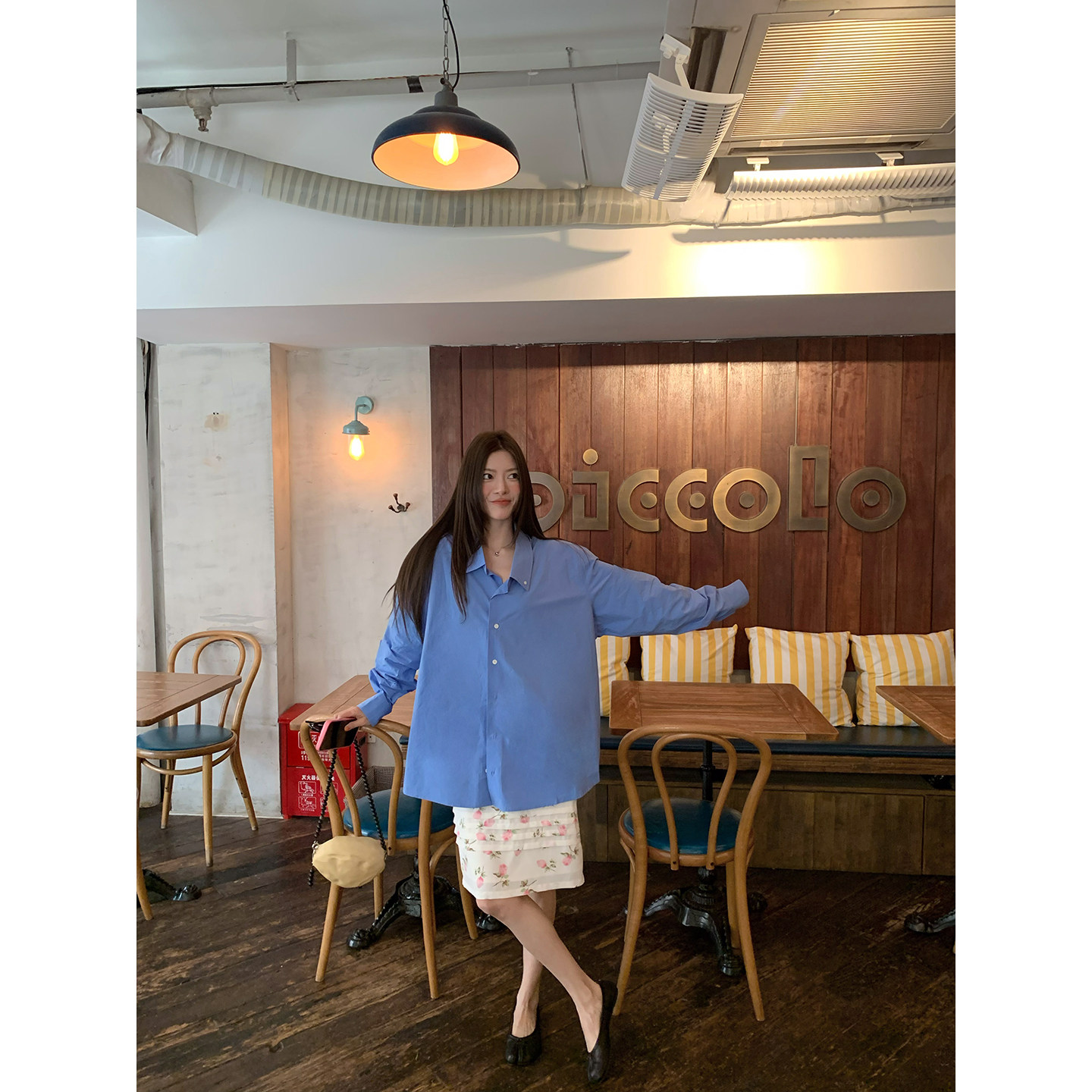 牙套大汪【Тайный сад】Нежная юбка из шифона с цветочным принтом, завязками по бокам и эластичным поясом со складками