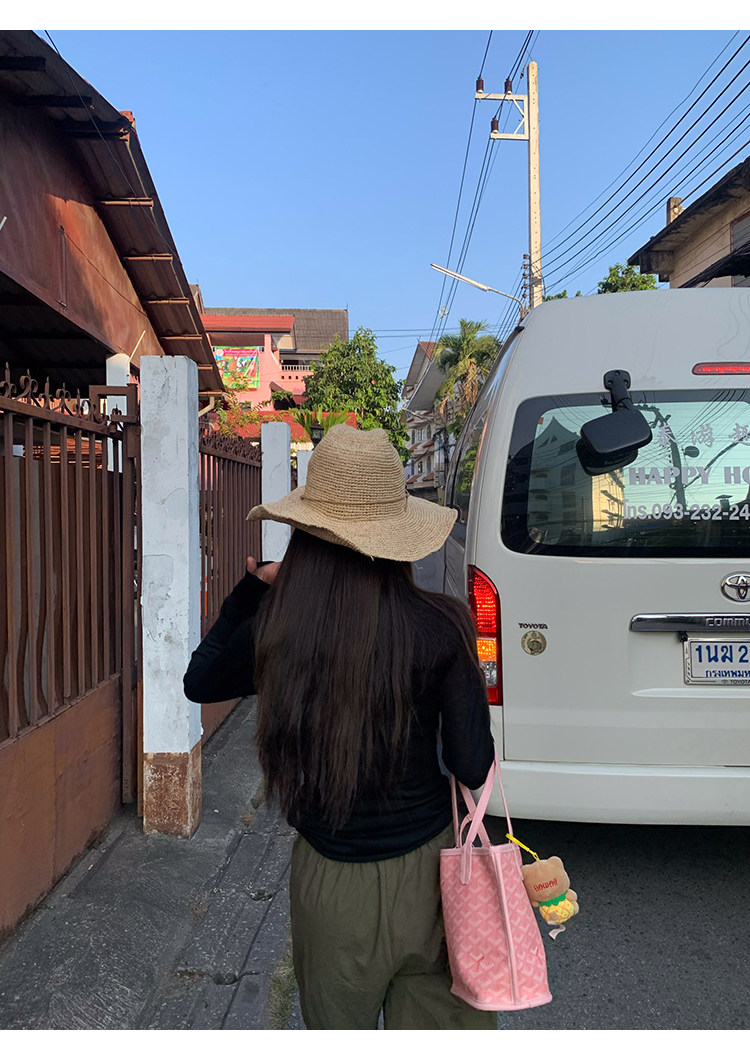 牙套大汪 【C位T】 полупрозрачная V-образный вырез приталенная стройнящая длинный рукав вязаная футболка