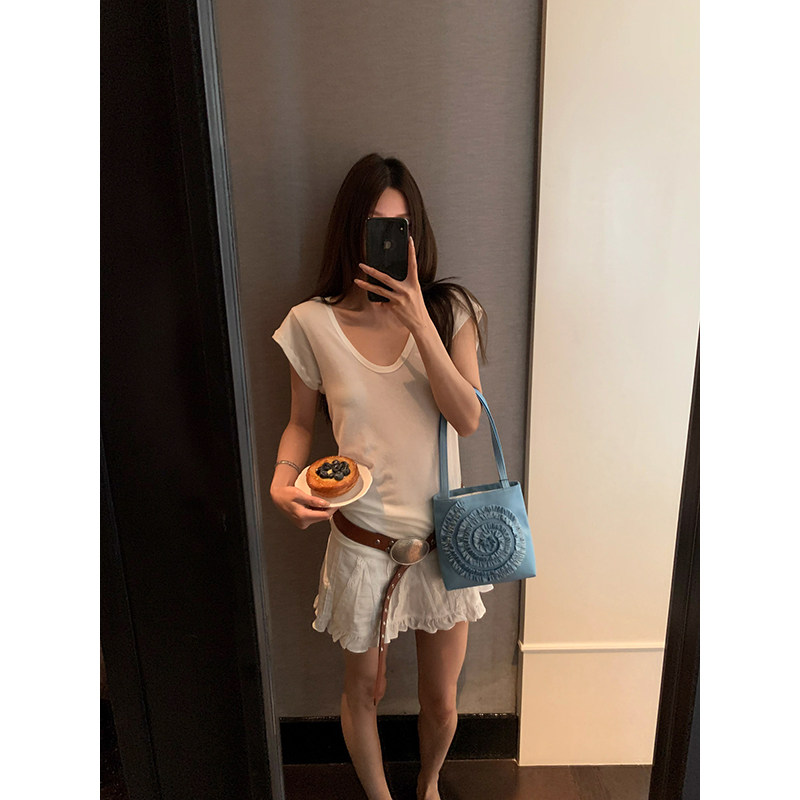 牙套大汪 【呼吸T】женская футболка с короткими рукавами 2025 новая модель с шерстью летняя свободная универсальная многоцветная