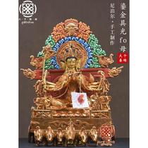 Purely handmade tantric 7-inch 23cm imported from Nepal with light fo mother set of Buddhist statues Tibetan household worship bronze statues