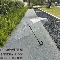 Sketching Couple Advanced Props Growth Transparent Umbrella Foldable Umbrella Plastic Fresh Environmentally Friendly Fashion Simple Trumpet