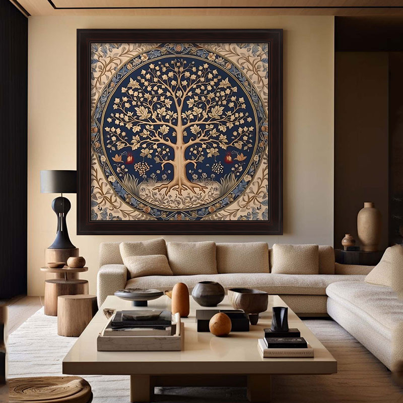 Happy Tree Pure Hand-Painted Oil Painting, Light Luxury and High-End Feel, Living Room Decorative Painting, American Retro Style, Entrance, Bedroom, Dining Room Hanging Painting Happy Tree Pure Hand-Painted Oil Painting, Light Luxury and High-End Feel, Living Room Decorative Painting, American Retro Style, Entrance, Bedroom, Dining Room Hanging Painting