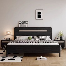 Zhengcai Furniture solid wood bed 1 8 meters rattan antique style double bed 1 5 meters B&B Japanese style single bed