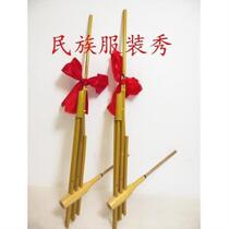 Guizhou Miao nationality handmade bamboo musical instrument stage props Lusheng 6-tube large and small Lusheng bag