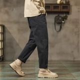 Осенние черные джинсы, универсальные демисезонные штаны для отдыха, свободный прямой крой