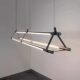 Designer Linear Pendant Light Modern Dining Room Bar Island Hotel Front Desk Minimalist Line Coffee Shop Lighting