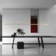Postmodern Minimalist Restaurant Bar Counter Office Desk Led Long Strip Pendant Light Creative Personality Simple Dining Table Linear Light Fixture
