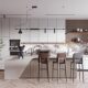 Nordic Restaurant Bar Counter Lighting, Minimalist Designer Creative Island Table Model Room Artistic Personality Long Dining Table Pendant Light