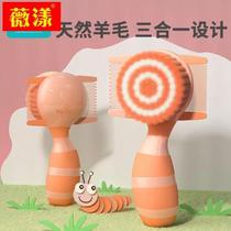 Baby safety comb set soft wool newborn childrens dandruff removal baby girls fetal hair shampoo brush comb