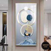 Entrance entrance decorative painting modern light luxury corridor aisle hanging painting vertical version atmospheric abstract living room background wall