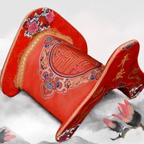 Wedding supplies traditional wedding decoration props wedding bride saddle festive red cloth wood craft luxury saddle