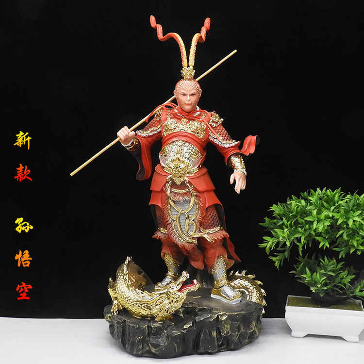 銅器 斉天大聖孫悟空銅像 美猴王神像 玄関 書架 茶台 客間 装飾品 工芸品置物 齐天大圣孙悟空铜摆件手工艺品铜器美猴王斗战胜