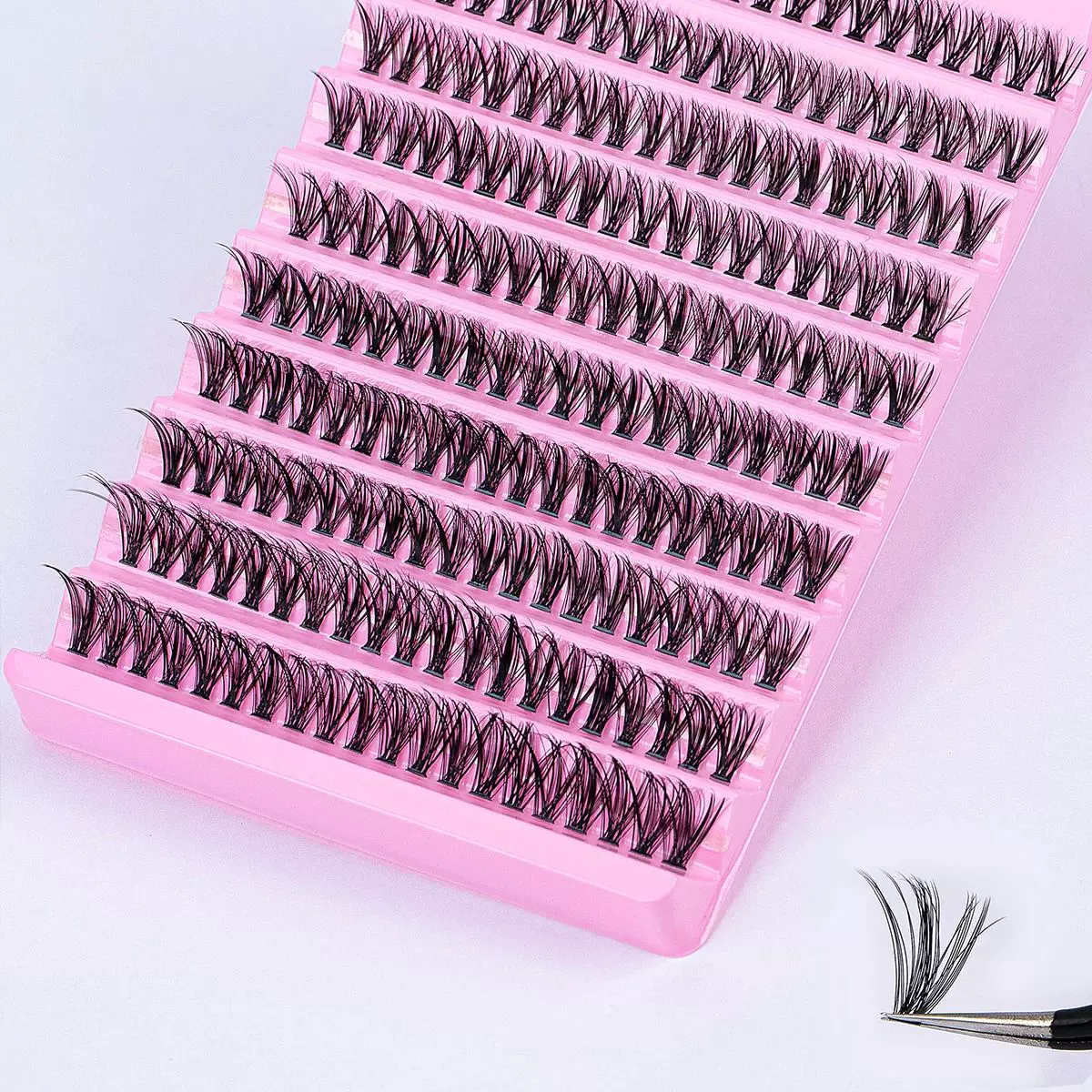 Набор для накладных ресничек EYLASH 200 шт. Индивид. ресницы, кластер